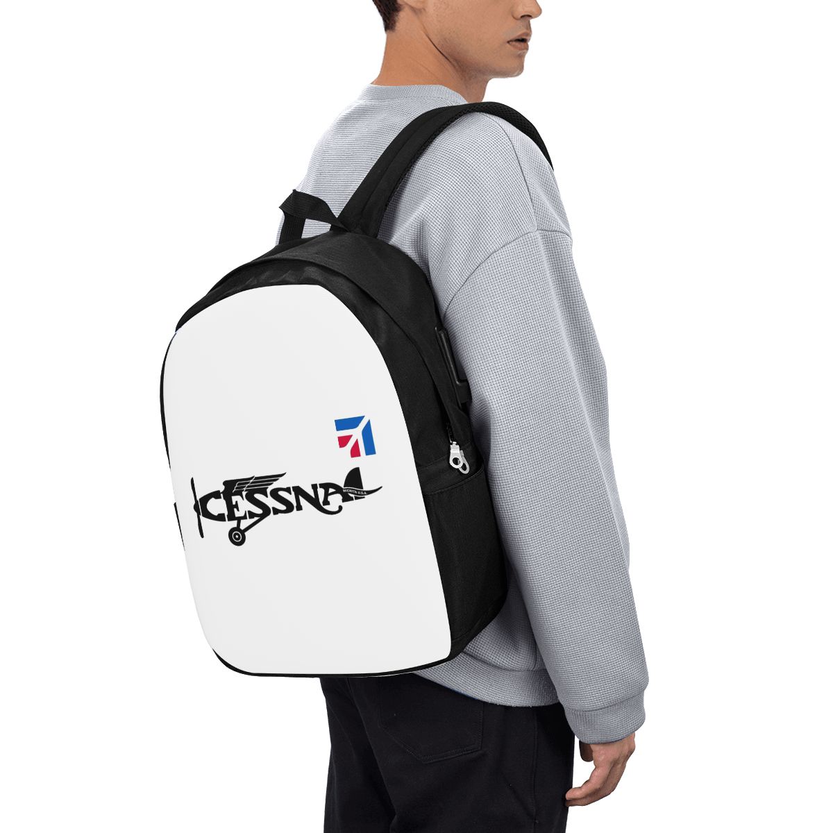 Backpacks - Mochila com logotipo Cessna, bolsa de