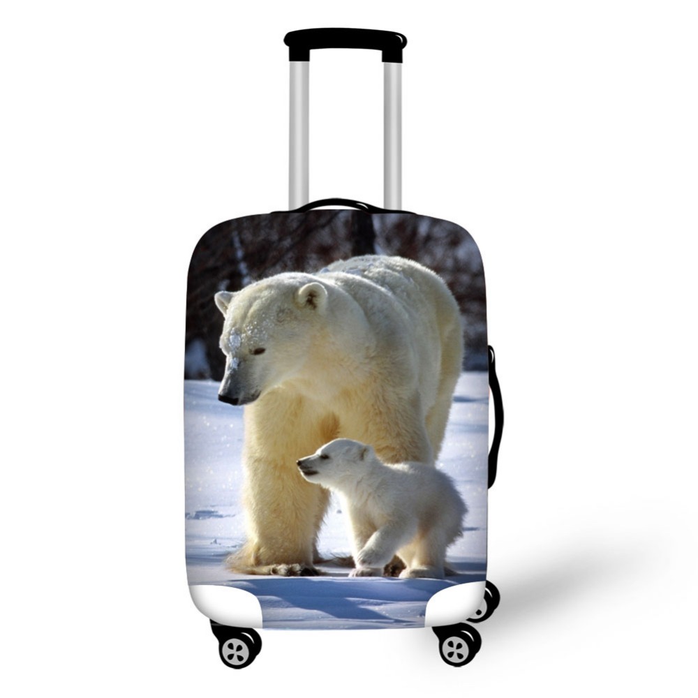 Waterproof Suitcase Cover Protector - Animal urso polar protetor de bagagem