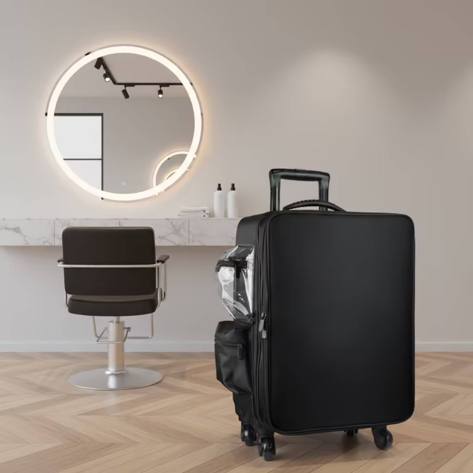 Backpacks - Maleta de Maquiagem com Rodas Giratórias,