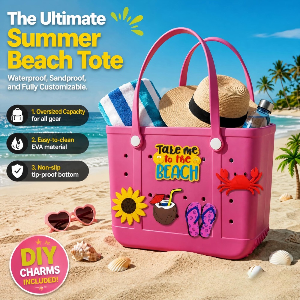 Handbags - Bolsa de Praia de Borracha Grande