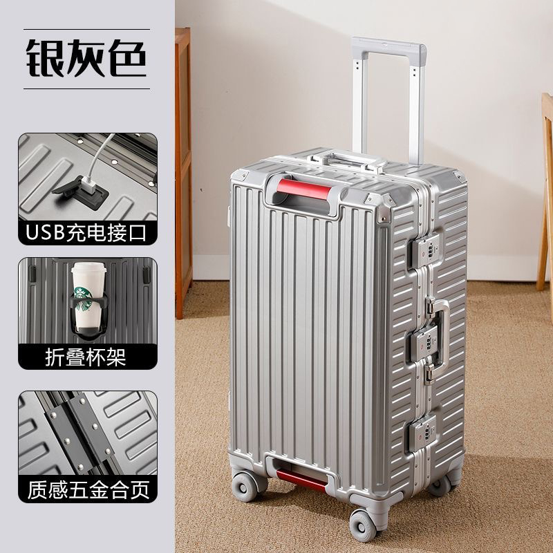 Aluminum Frame Carry On Luggage - Mala de Viagem Grande com Estrutura