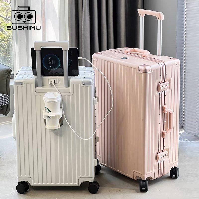SUSHIMU Bagagem de mão com sup - Spinner Wheel Rolling Suitcase 20 Inch avaliação e preço