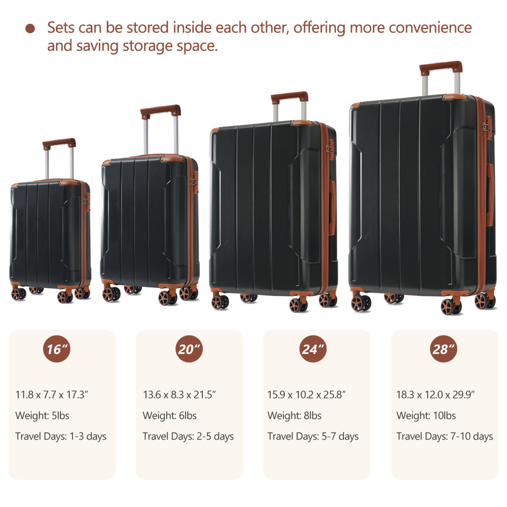 Conjunto de Malas Rígidas de 6 - Expandable Hard Shell Luggage Set avaliação e preço