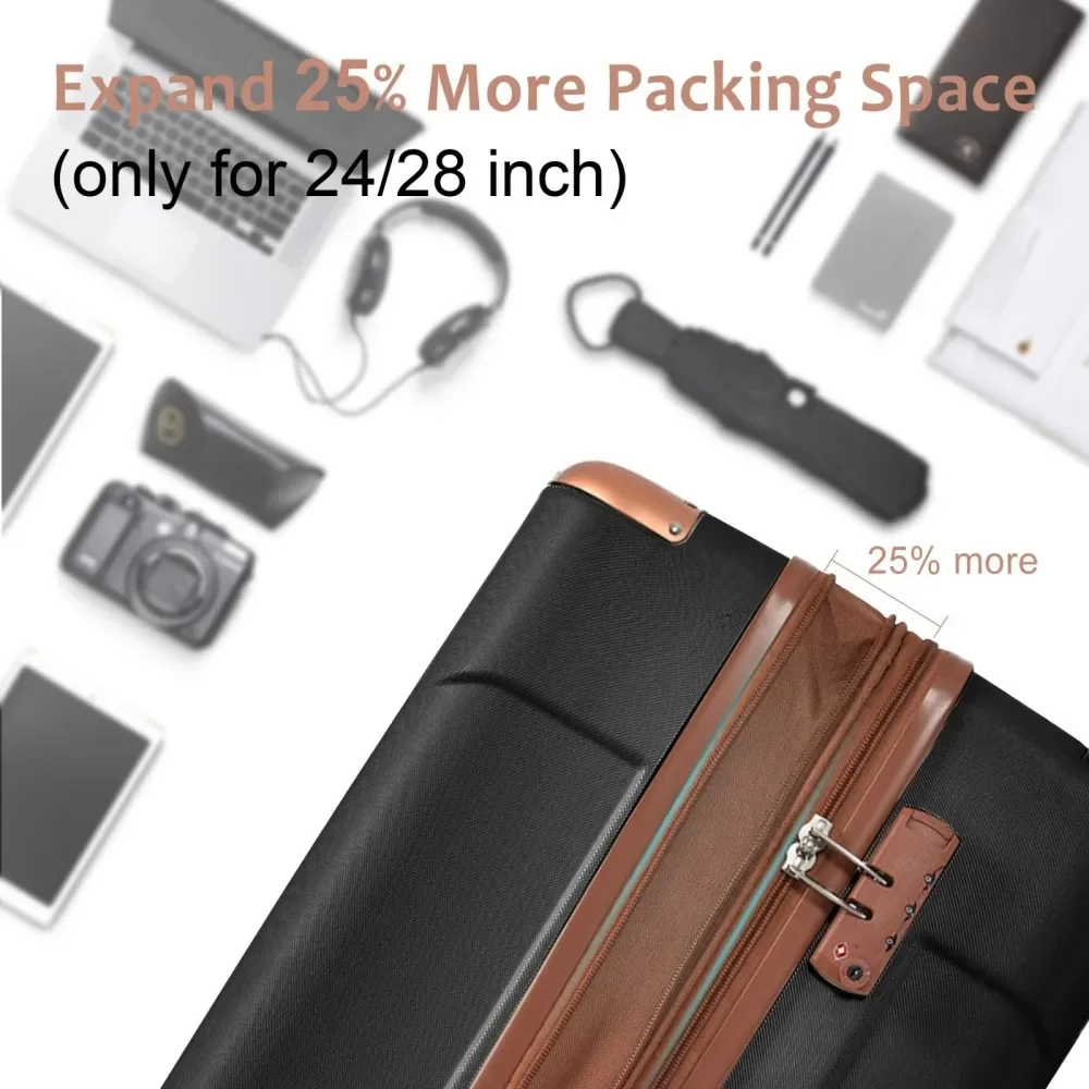 Conjunto de malas de viagem de - Expandable Hard Shell Luggage Set avaliação e preço