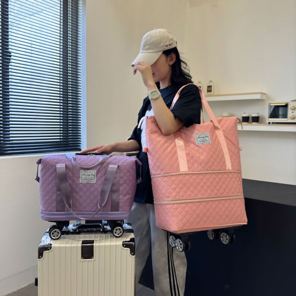 Novo oxford pano duffle pacote - Foldable Rolling Luggage Bag avaliação e preço