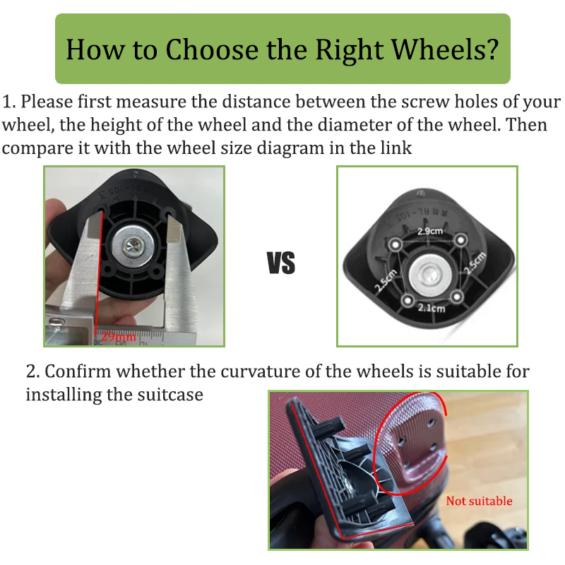 Para kit de substituição de ro - Silent Replacement Luggage Wheels avaliação e preço