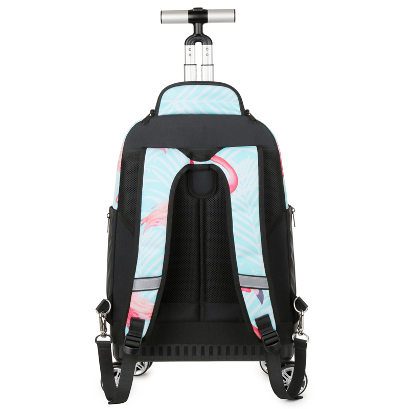 Mochila rolante com rodas gira - Foldable Rolling Luggage Bag avaliação e preço