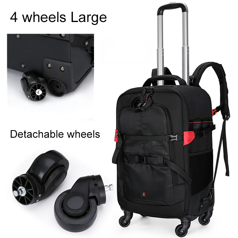 Mochila de Fotografia com Roda - Foldable Rolling Luggage Bag avaliação e preço